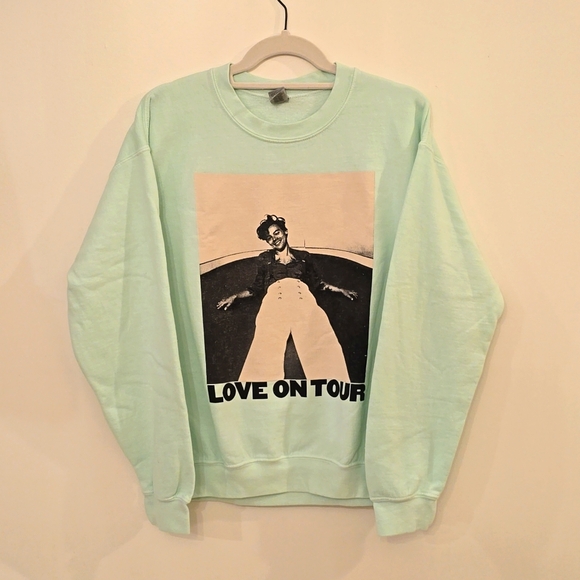 Harry Styles Tops - Official Merch Harry Styles Love on Tour Mint Green Sweatshirt - NEW